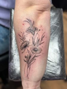 Geboortebloemen tattoo